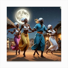 African Dancers 1 Canvas Print