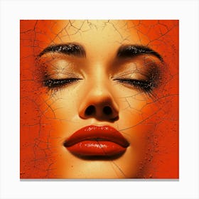 Woman With Red Lips 5 Canvas Print