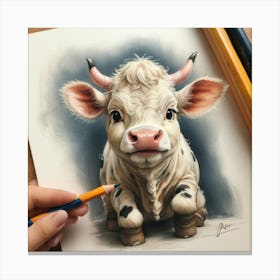 Cute Cow Canvas Print