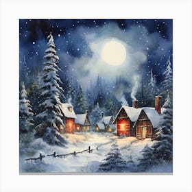 Christmas Village 1 Canvas Print