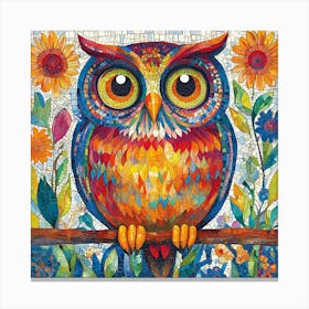 Mosaic Owl Canvas Print