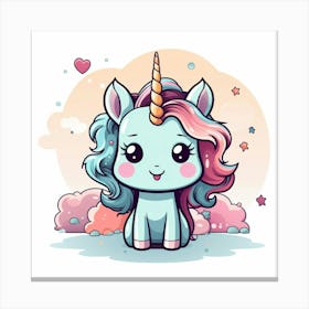 Cute Unicorn 745 Canvas Print