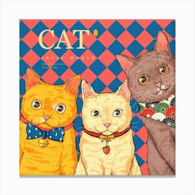 Cat and cat Canvas Print