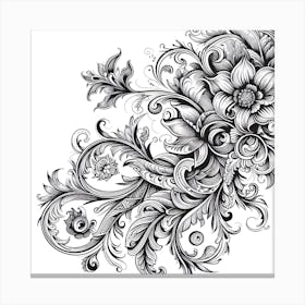 Ornate Floral Design 19 Canvas Print