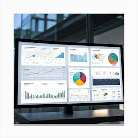 Corporate Dashboard Featuring An Overview Of Performance Indicators Business Analytics And Financi (3) 2 Canvas Print