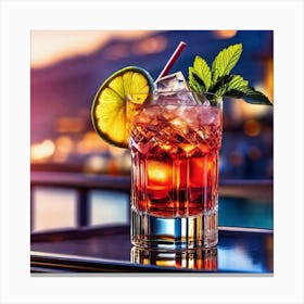 Cocktail On A Table 1 Canvas Print