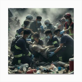 Hong Kong Earthquake Canvas Print