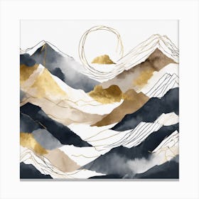 Gold Mountains Canvas Print