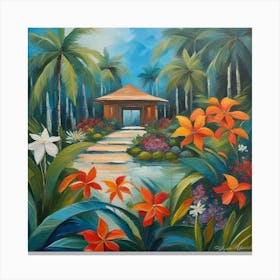 Tropical Garden Canvas Print