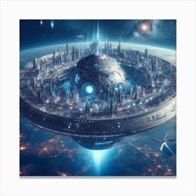 Alien Spaceship Canvas Print