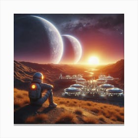 Space Landscape Canvas Print