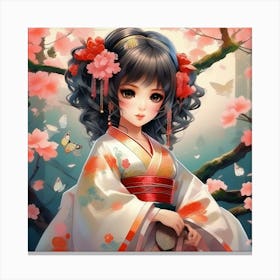 Japanese doll 1 Canvas Print