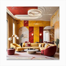 Modern Living Room Canvas Print