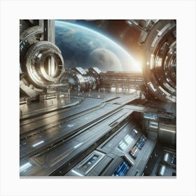 Futuristic Space Station 3 Canvas Print