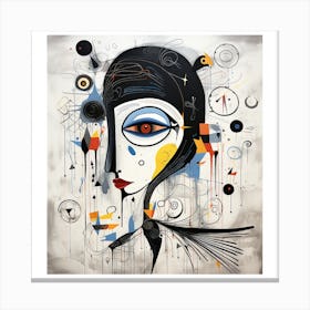 'The Woman With The Clock' Canvas Print