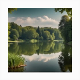 Lake In The Forest 6 Canvas Print