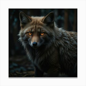 Fox In The Forest Canvas Print