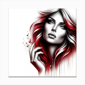 Woman With Red Hair Canvas Print