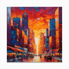 Sunset City Canvas Print