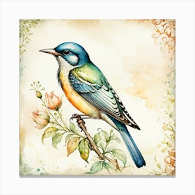 Bird On A Branch 3 Canvas Print