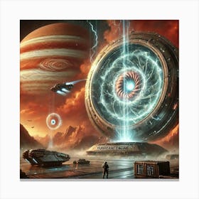 A Sci Fi Depiction Of The Hurricane Engine Shields 1 Canvas Print