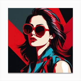 Woman In Sunglasses 2 Canvas Print