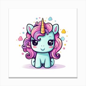 Cute Unicorn 327 Canvas Print