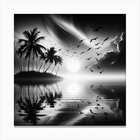 Black And White Painting 26 Canvas Print