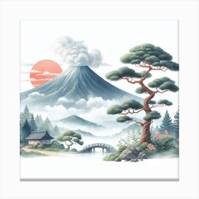 Japanese volcano Fuji Canvas Print