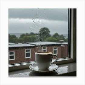 Coffee Cup On Window Sill 2 Canvas Print