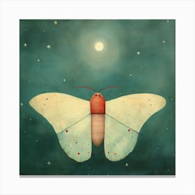 Moth In The Night Sky Canvas Print