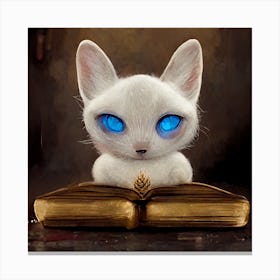 White cat Canvas Print