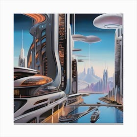Futuristic City 12 Canvas Print