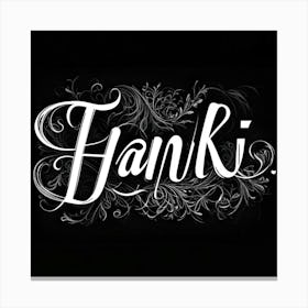 Calligraphic Font Transformation Of The Word Thank You Displayed In A Significant Vantage Point On Canvas Print