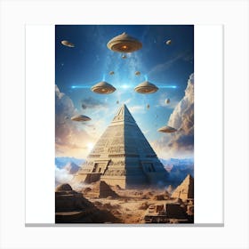 Pyramids And Aliens Canvas Print