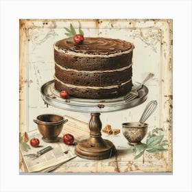 Chocolate Cake Canvas Print