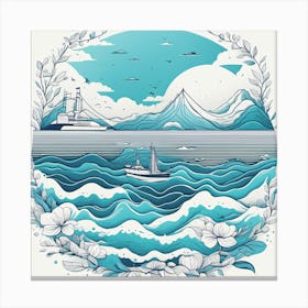 Ocean Print Canvas Print