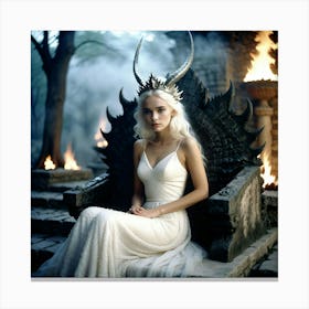 Vintage Dragon Queen 2 Canvas Print