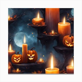 Halloween Wallpaper Canvas Print