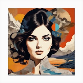 Woman In The Mountains Canvas Print