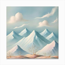 Abstract Mountain Landscape 9 Canvas Print