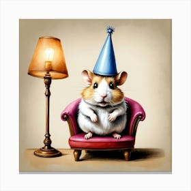 Birthday Hamster 1 Canvas Print