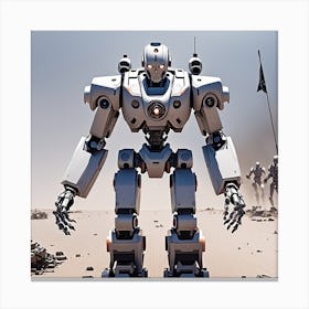 Robots In The Desert 12 Canvas Print