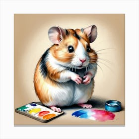 Hamster Painting 8 Canvas Print