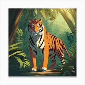 Tiger In The Jungle 22 Canvas Print