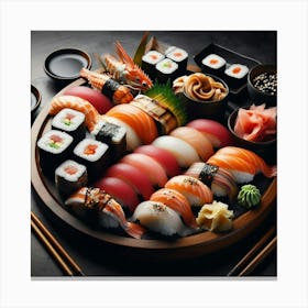 Sushi Stock Videos & Royalty-Free Footage Canvas Print