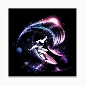 Surfing The Universe Gravity Square Canvas Print