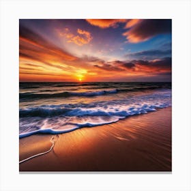 Sunset On The Beach 283 Canvas Print