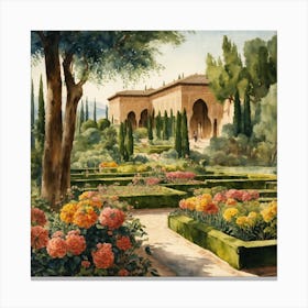 Granada Garden 3 Canvas Print