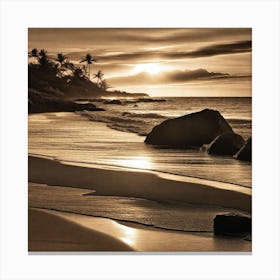 Sunset On The Beach 850 Canvas Print